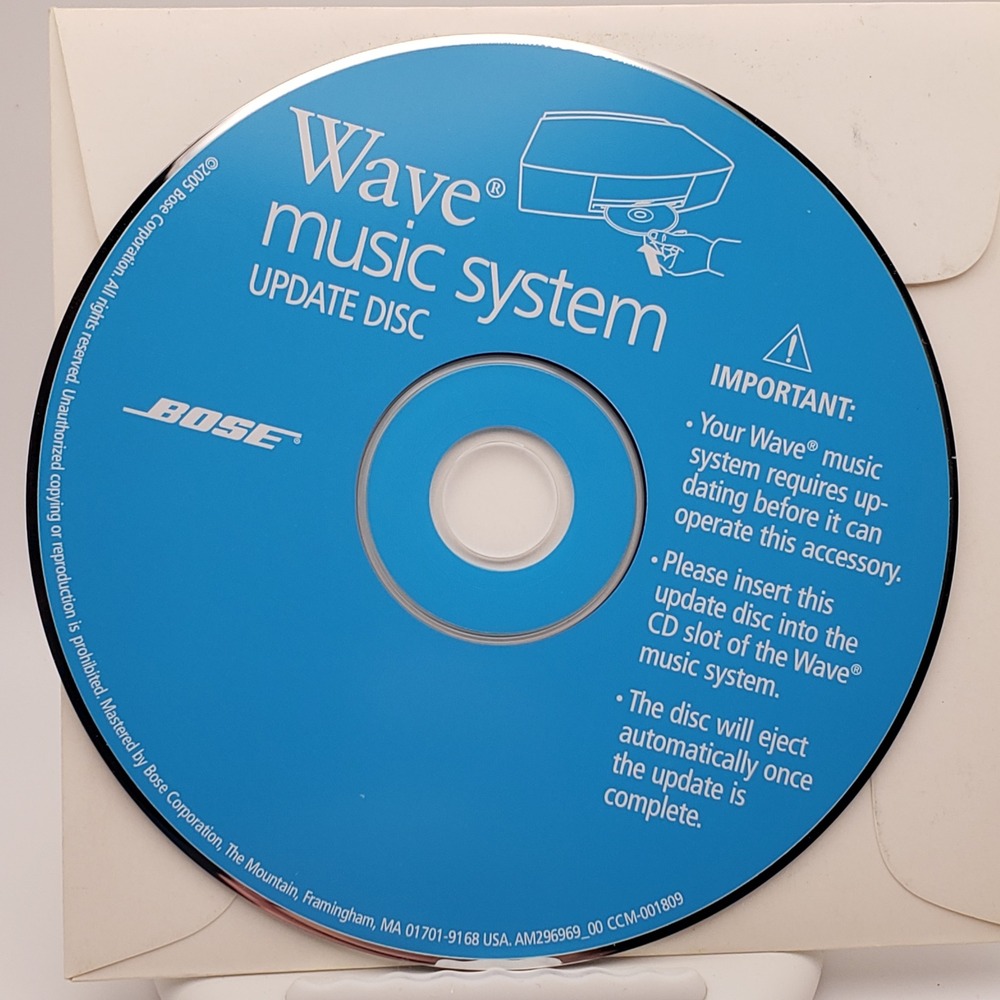 Bose Wave Music System Update Disc for Multi-CD changer Accessory Software CD